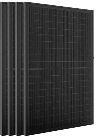 ALLDREI® Solarpanel 500wx4 Bifazial Glas, Solarmodul 2000w für Balkonkraftwerk, PV Panel für Photovoltaik Komplettanlage (4 Stk), 0% MwSt.