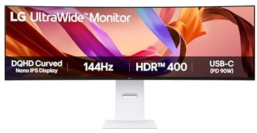 Lg 49u950A-W Monitor Pc 124,5 Cm [49] 5120 X 1440 Pixel Dual Qhd Led Nero, Bianco (49in Ips Wqhd Curved 5120x1440 - 32:9 1000:1 400cd/m2 Hdmi/dp Usb)