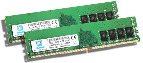 Kit de 2 barrettes de mémoire DDR4 2133 MHz DIMM PC4-2133P PC4-17000 UDIMM Non-ECC 1Rx8 1,2 V CL15 288 broches 16 Go