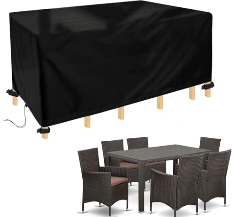 Large Waterproof Outdoor Tarpaulin 170x100x100 cm - 600D Heavy-Duty Garden & Patio Furniture Cover Durable Protective Canopy for Living Room and Outdoor Use