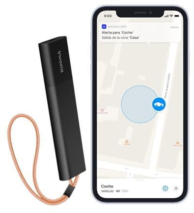 Tracker GPS Invoxia Édition 2026 - Étanche, Précision GPS Améliorée, USB-C - Abonnement Réseau Inclus 3 Ans - Localisation en Direct, Alertes Antivol & Mouvement - Voitures, Motos, Vélos