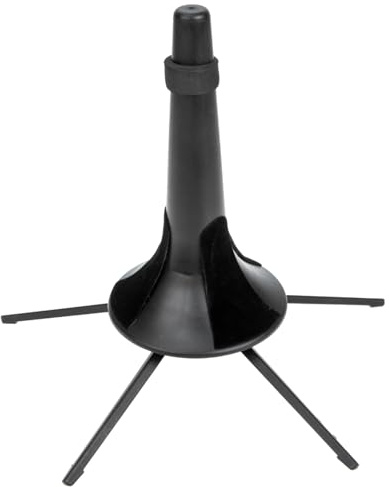 WEKADRIN Supporto per Tromba Supporto per Strumenti Musicali Base a Cinque Gambe Stabile in Metallo Nero Resistente e Protettivo per Uso Interno ed Esterno