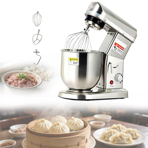 ZHIGUANYUN Batteur électrique avec Grand Bol, Comprenant Un Crochet pétrisseur et Un Batteur pour la Cuisson du Pain, des gâteaux et des pâtisseries dans Les Cuisines Professionnelles 5L