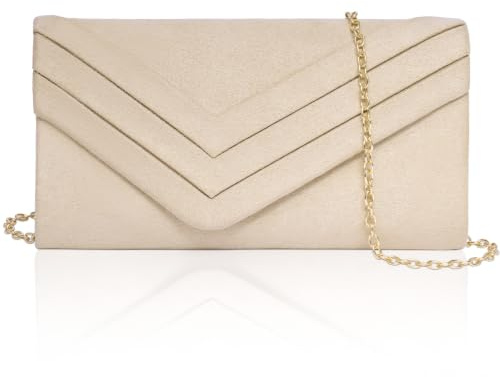 Larcenciel Sacs à Main Femme Daim, Pochettes et Clutches avec Détachable, Sac Bandoulière Femme