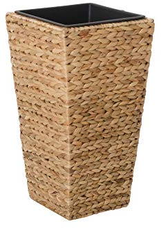 VIVANNO Bac à Fleurs Vase en Jacinthe d'eau Naturelle Asia - 60 x 28 x 28 cm