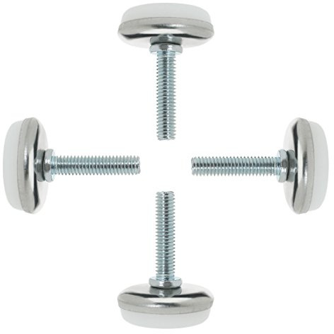 Sourcingmap Möbelgleiter zum Anschrauben, M6 x 25 x 30 mm, verstellbare Nivellierfüße für Stuhl, Industriemaschinen, Schreibtischbeine, 4 Stück