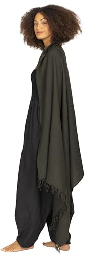 likemary Schals & Tücher für Damen – Weicher Wollschal & Halstuch für Herbst und Winter – Leichter XXL Schal – Große Tücher für Damen – Fairtrade Geschenk Khaki