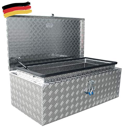 ADE Dachbox 800x400x300 mm aus Alu Riffelblech inkl. Gasdruckdämpfer