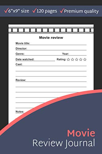 Movie Review Journal: A Film Review Book With Index & Pre-Numbered Pages, Movie Lovers Gifts