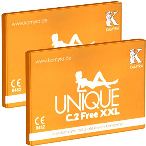 Kamyra Unique Free XXL DOPPELPACK 2 x 3 große latexfreie Kondome