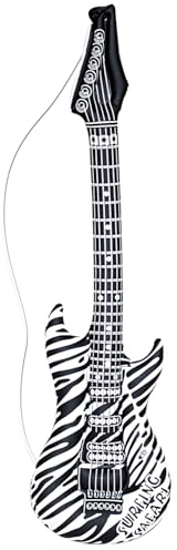 Das Kostümland Aufblasbare Zebra Gitarre - 105 cm