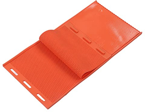 Luqeeg 2 Piezas de Molde de Hoja de Prensa de Cera de Abeja, Molde de Hoja de Prensa de Base de Colmena de Base de Silicona - Molde de Prensa de Cera de Colmena - Suministros de Apicultura, Naranja
