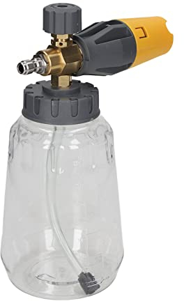 Fafeicy Generatore di Schiuma 1L 4000psi per Schiuma Cannone con Spruzzatore Regolabile Ad Alta Pressione e Quick Connect 1/4in NPT (Giallo)