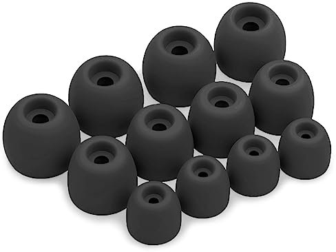 Okuli 12 x Silicona Gomas Auriculares Puntas de Repuesto para Samsung Galaxy Buds 2 Pro Auriculares en Negro