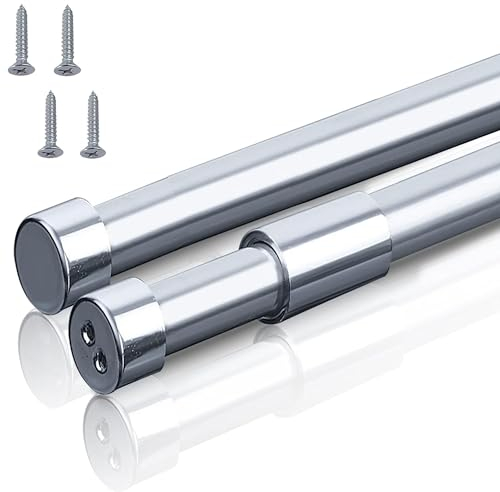 Schrankstange für Kleiderschrank, Kleiderstange Ausziehbar 42-72cm, Kleiderstange Schrankrohr Schrankstange für Kleiderschrank