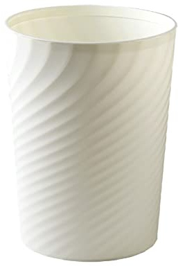 dijiusidy Cubo de Basura de plástico, Papelera, contenedor de Basura, Cesta de Gran Capacidad para el hogar, Dormitorio, baños, baños, Habitaciones para niños, Blanco, 8L