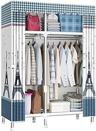LAMEDOAT Tragbarer Kleiderschrank, Stoffgarderobe, Schließfach, Kleiderschrank-Aufbewahrungsbox, waschbar, wasserdicht, Kleiderständer, tragbarer Kleiderschrank (Farbe: 108 x 45 x 170 cm a)