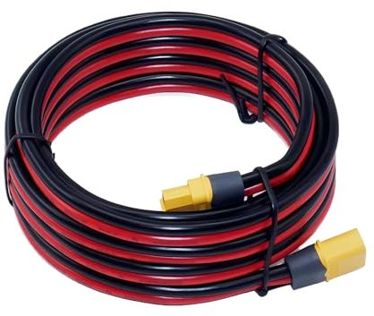 iHaospace XT60 Kabel Verlängerung 3m, XT60 Buchse zu Stecker XT60H Verlängerungskabel 3m 12AWG Solar Kabel Kompatible mit Anker EcoFlow Delta River Powerstaion Solarpanel