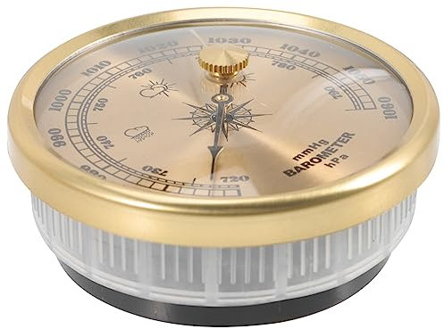 Sosoport 3piezas Barómetro De Dial Portátil Ajustable Para Casa Barómetro Aneroid Calibrable De Precisión Medidor De Presión Atmosférica Interior Herramienta De Medición