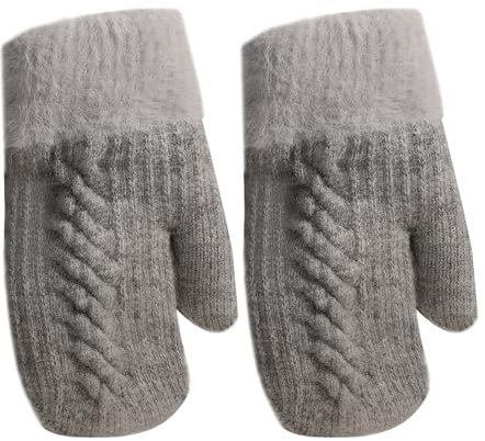 Celiodd 1 Paar Fäustlinge Damen Handschuhe & Fäustlinge für Damen Fäustlinge Damen Sehr Warm Warme Winterhandschuhe für Damen Strickhandschuhe Winddicht Handwärmer Unisex Outdoorhandschuhe