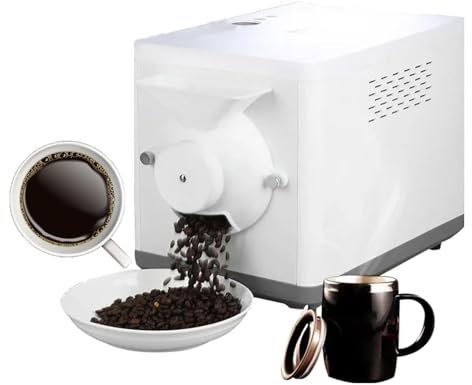 URJWAN Electric Coffee Bean Roaster Machine,Commercial Coffee Beans Roaster,Electric Coffee Roaster Machine 0-250℃ Coffee Beans Roasting Machine for Commercial Home Use 0-90 min Timer