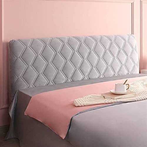 Bezug für bettkopfteil Bett kopfteil hussen 120/150/180/200/220cm Kopfteil Bezug Kopfteil bezug Elegant Kopfteilbezug Bett Bettkopfteil kopfteil hussen (Color : Light Gray, Size : 140cm)