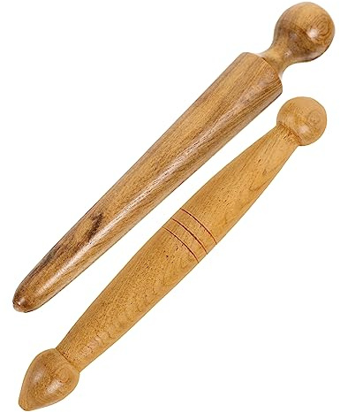 Beaupretty Massaggiatore i Piedi in Legno 2 Pezzi Strumento per Massaggio senza Sbavature Adatto per Uso Domestico e All'aperto Rilassante e Portatile