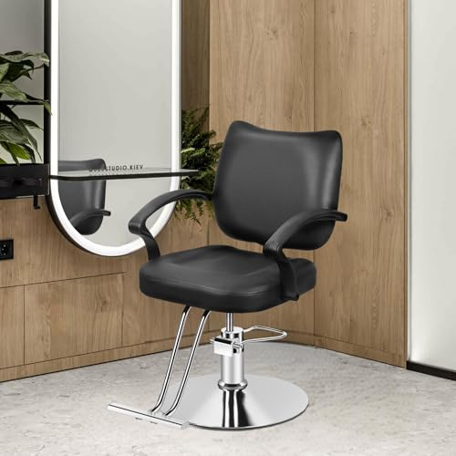 Mehisir Chaise de barbier pour coiffeur, chaises de coiffure robustes avec hauteur réglable à 360 degrés, pivotant à 360 degrés, pour salon de coiffure, tatouage, spa, shampooing