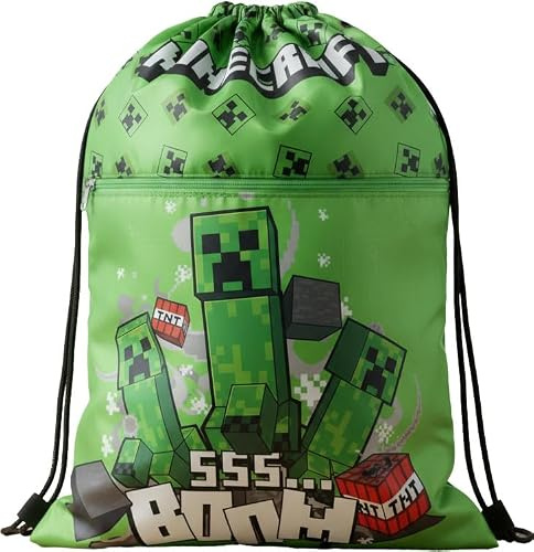 MINECRAFT Sacca Sportiva per Bambino, Borsa Zaino