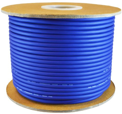 GLS Audio Bulk Microphone Cable 300' Blue Mic, High Grade 21AWG 3 Copper Conductors,with High-Purity, Oxygen Free Copper Conductors - 300ft Signal Mike Cable