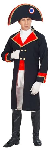 W WIDMANN MILANO Party Fashion - Ensemble de déguisement Napoléon | Costume d'empereur et de soldat comprenant veste, jabot, pantalon, ceinture, couvre-bottes, chapeau, carnaval et soirées
