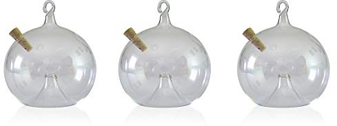Fliegenfalle zum Hängen 3 Stück d 8cm mundgeblasen handgeformt Lauschaer Glas das Original