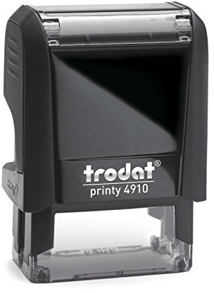 Wedo 514910010 - Stempel Printx 3-zeilig mit Gutschein, TRO 4910, schwarz