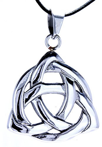 Kiss of Leather großer Keltenknoten Anhänger aus Edelstahl mit Baumwollband Ed. 145