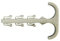 fischer Steckfix SF plus ZS 28, Dübel, Schlaufe und Schraube in einem, Einhandmontage, Hohe Haltekräfte durch Sperrriegel, 75 Stück