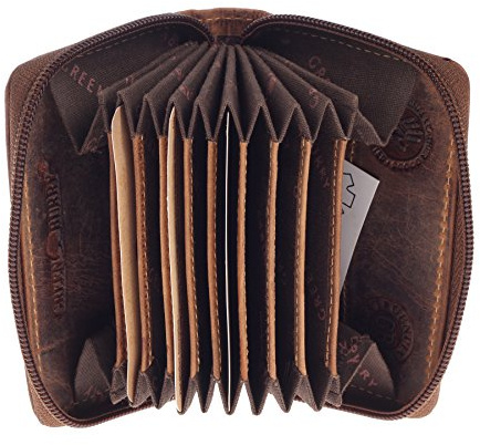 Greenburry Vintage RFID Kartenetui Braun 10x2x8cm