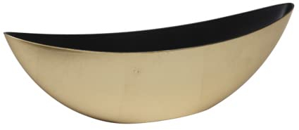 Dekoschale Kunststoff I gold-schwarz lackiert I 55 x 13 x 17 cm