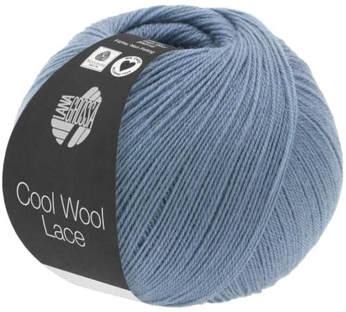 LANA GROSSA Cool Wool Lace | Extrafeine Merinowolle waschmaschinenfest und filzfrei | Handstrickgarn aus 100% Schurwolle (Merino) | 50g Wolle zum Stricken & Häkeln | 400m Garn FB 2