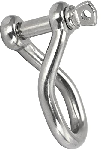 FASTON® Schäkel gedreht D=6 gedrehte Form Edelstahl A4 V4A (1 Stück) Drehschäkel Rundschäkel Verbinder D-Schäkel Rostfrei Rund-Schäkel Schaekel mit Augbolzen