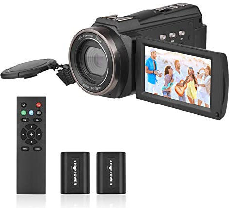 Andoer 4K/60FPS 48MP WiFi Digital Videokamera Videocámara Grabadora con zoom de 16X 3 pulgadas Pantalla táctil IR IR Visión Nocturna Soporte de Zapatos Fríos Baterías Mando a Distancia