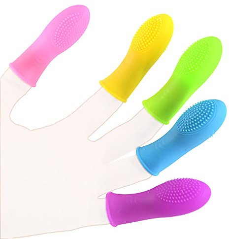 NAIXBTY Fingerlinge 5 Pcs Sex Spielzeug Finger Cot Handschuh Hülse G-Spot Massage Erwachsene Sex Spielzeug für Frauen Stacheldraht Finger Handschuhe Finger Hülse für Erwachsene