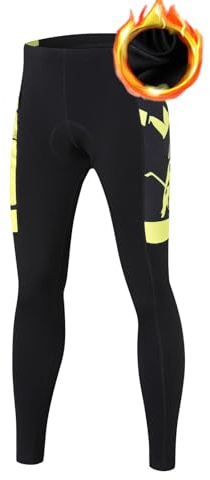 UGLY FROG Short de moto Homme/Hiver Thermique Cyclisme Long Pantalon,20D Gel Rembourré Respirant Compression Culotte VTT Pantalon de Vélo Vélo Vélo