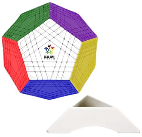FunnyGoo YuXin HuangLong 7x7 Dodekaeder 12 Oberfläche Gigaminx Megaminx 7x7x12 Magic Puzzle Cube Aufkleber ohne Würfel-Ständer Stickerless