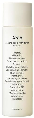 Abib Jericho Rose Pha Toner Skin Booster 200 ml/6,76 Fl.Oz I Fuktgivande, Firming, Koreansk hudvård, Bifida, Bakuchiol, Eco-Ceramid, Vegan Peptider