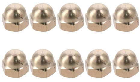 10 Stücke M8 M10 M12 Sechskantmuttern Messingmuttern Messingfarbene Hutmuttern Eichelmuttern(M12)