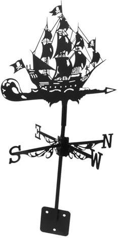 CAXUSD Piraten-Schiff Wetterfahne Aus Metall Retro Windvane Für Garten Und Dach Dekorativer Außenbereich Rustikaler Charme Vielseitige Nutzung Als Stilvolle Deko