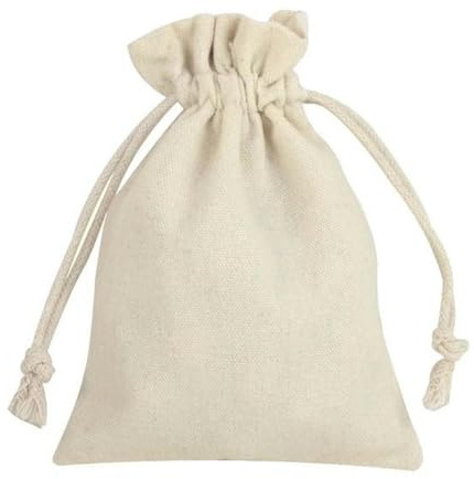 KOPGBM 10 Stück schwarz-weiße Aufbewahrungsbeutel aus natürlicher Baumwolle, 8 x 10, 10 x 14, 12 x 15, 13 x 18 cm, Stoffpaket für Hochzeiten, Kordelzugbeutel-1–8 x 10 cm