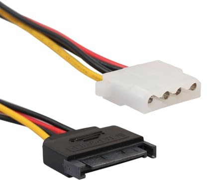 RIKYJIC Cavo di alimentazione SATA da 15 pin a 4 pin Molex da 18 cm in rame massiccio HDD/SSD Drive Connector