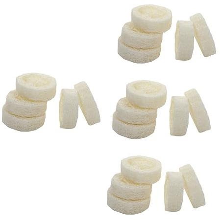 Beaupretty 20piezas Organizador De Jabón Natural De Esponja De Loofah Soporte Para Jabón Drenaje Para Baño y Cocina Estropajos Exfoliantes Multiusos