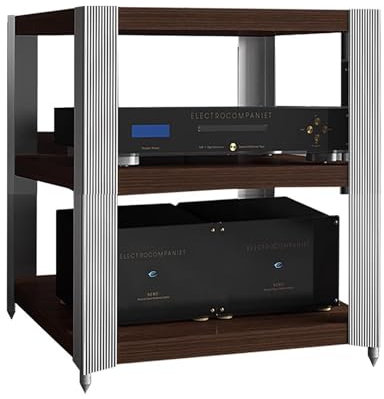 Elitix Mobile Stereo Hi Fi Rack Scaffalatura Audio-Video Professionale Salvaspazio, Sistema Giradischi da Ufficio/Mensola Espositiva per Console, Organizzatore per Apparecchiature Elettroniche(S)